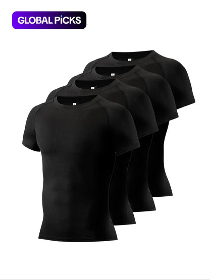Round Neck Raglan Compression Shirt